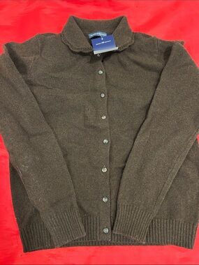 Brandy Melville Dark Brown Button-Up Collar Cardigan